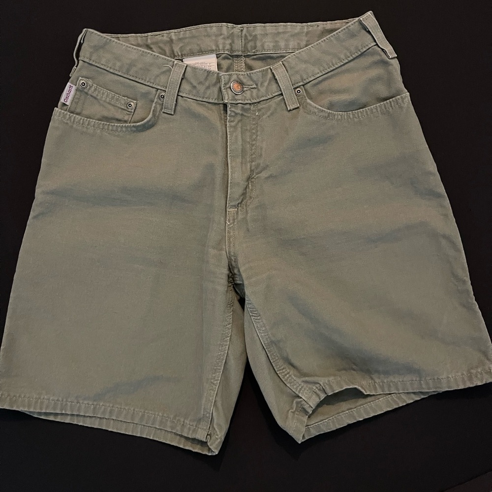 Carhartt Women's Original Fit Crawford Canvas Work Shorts 6 Sage Green